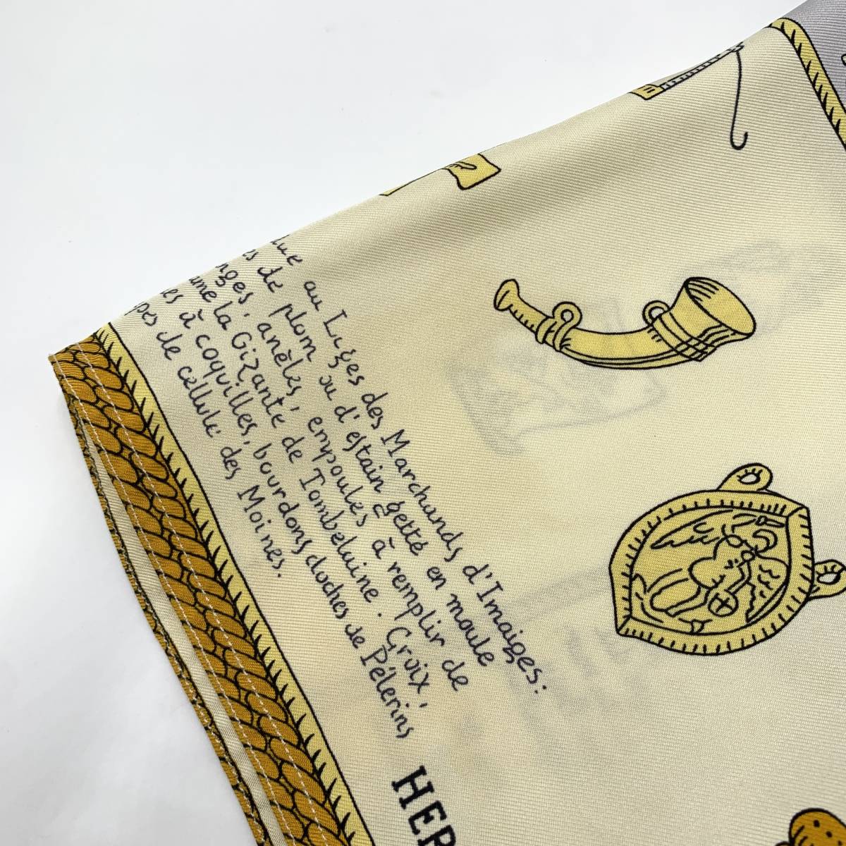 HERMES エルメス ビンテージ 地中海柄 シルク シャツ Size 38 ジャパン