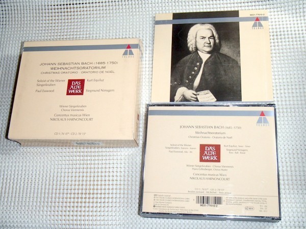 廃盤2CD 独 TELDEC バッハ クリスマス オラトリオ アーノンクール ウィーン少年合唱団 BACH Weihnachtoratorium Harnoncourt DAS ALTE WERK_画像4