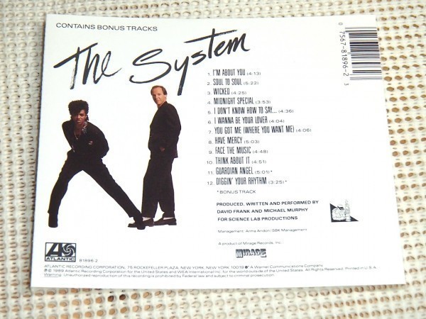 廃盤 The System ザ システム Rhythm And Romance / David Frank + Mic Murphy / 80s シンセ ポップ 電子 FUNK R&B ブギー 人気DUO 好盤