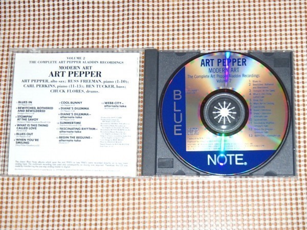 Art Pepper Quartet アート ペッパー Modern Art / Summertime 等良質追加曲収録盤/ Ben Tucker Russ Freeman Carl Perkins Chuck Flores