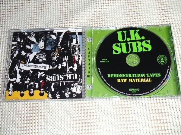 UK Subs サブス Demonstration Tapes Raw Material/Captain Oi /5曲追加盤/ Charlie Harper Steve ( Cyanid ) Nicky (Brainticket )在籍_画像2