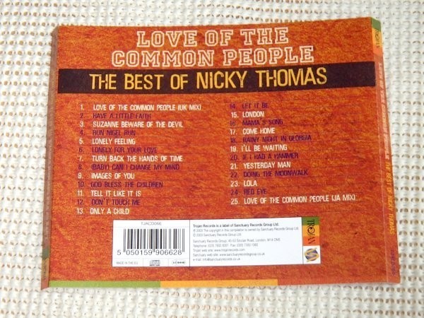 廃盤 The Best Of Nicky Thomas Love Of The Common People ニッキー トーマス / Trojan / 70s rocksteady / joe gibbs derrick harriot 等_画像3