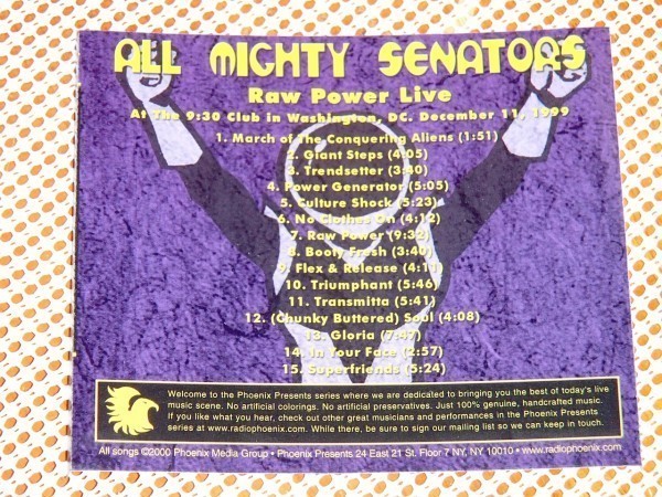 レア 廃盤 All Mighty Senators オール マイティー セネターズ Raw Power Live/Lettuce RHCP phish を混ぜた様な US JAM系 FUNK 良ライヴ