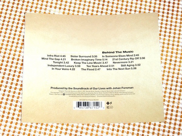 廃盤 EU初出盤 The Soundtrack Of Our Lives Behind The Music /スウェーデン発 サイケPOP + 骨太ROCK / Noel Gallagher ( OASIS )も絶賛