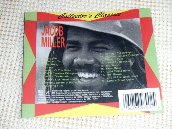 廃盤 Jacob Miller ジェイコブ ミラー Collector's Classics / RAS / Forward Jah Jah Children 等20曲収録 良質ベスト Chinna Smith 等_画像3