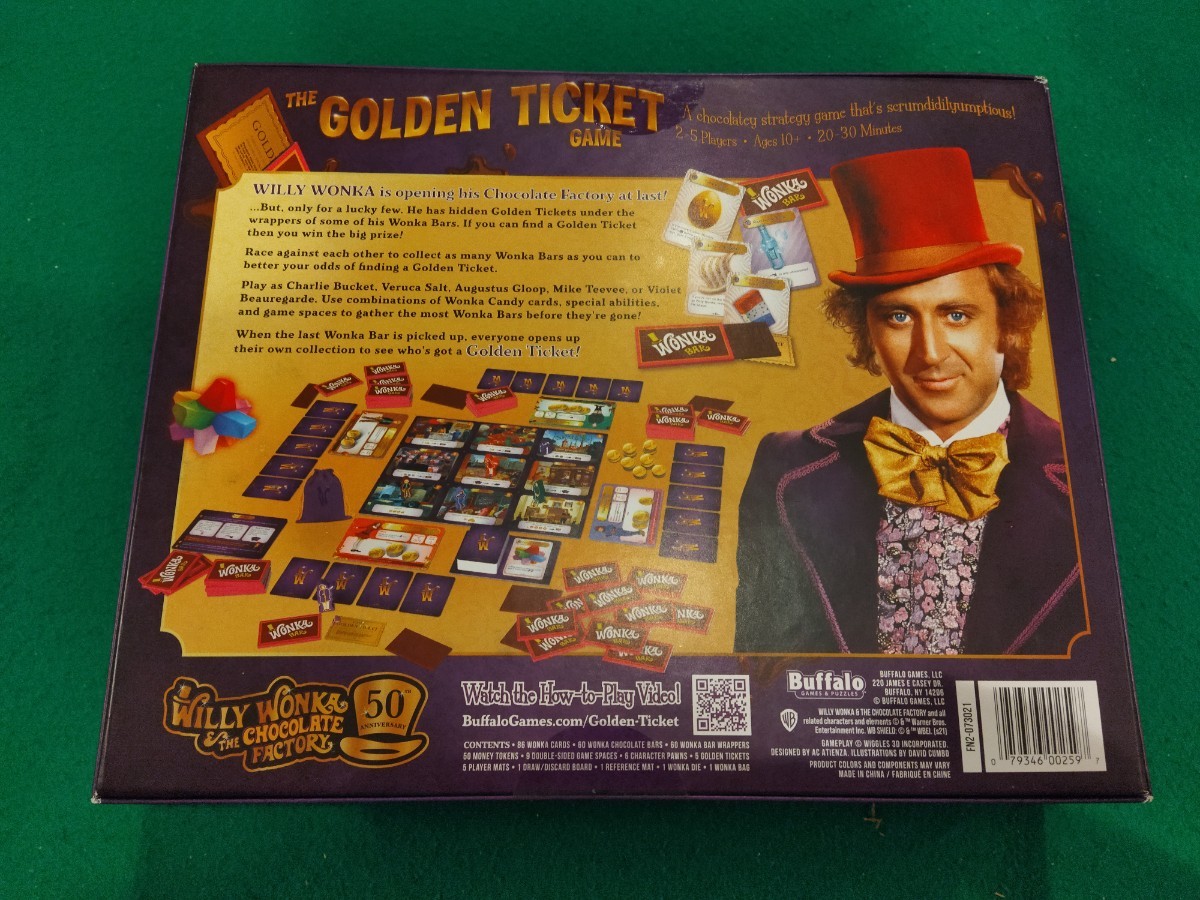 【新品未開封】Willy Wonka's The Golden Ticket Game Buffalo Games ゴールデンチケット ボードゲーム チャーリーとチョコレート工場_画像2