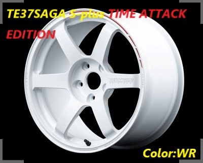 【購入前に納期要確認】TE37SAGA S-plus TIME ATTACK EDITION SIZE:9.5J-18 +44(F3) PCD:100-5H Color:WR ホイール2本セット_画像1