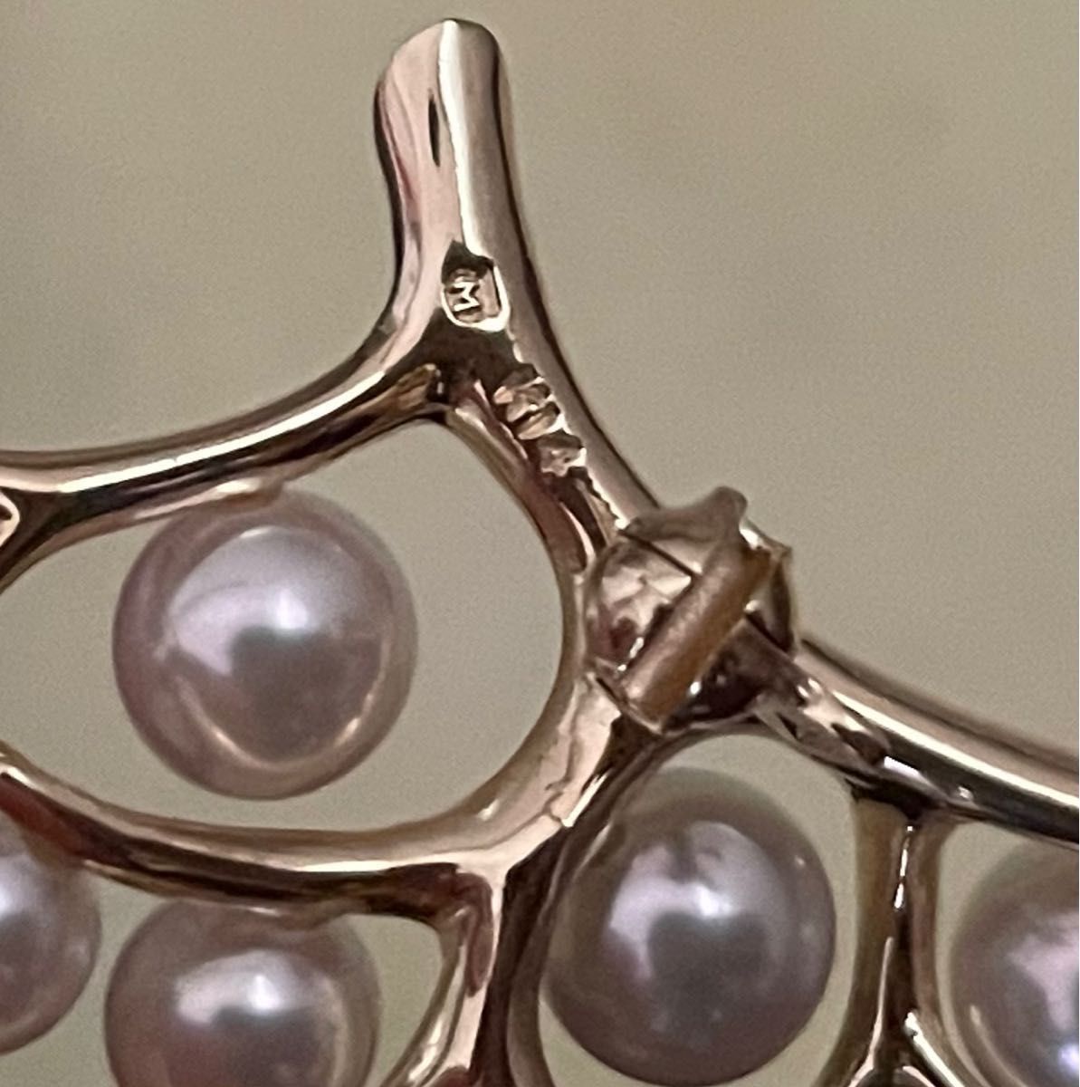MIKIMOTO ミキモト 真珠 ブローチ 幸福の木 K14 イエロー MIKIMOTO ミキモト 真珠 ブローチ 幸福の木 K14 イエロー