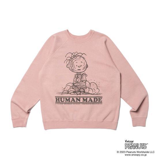 HUMAN MADE PEANUTS SWEATSHIRT #1 PINK L 新品 国内正規品 ヒューマン メイド ピーナッツ スウェットシャツ ピンク