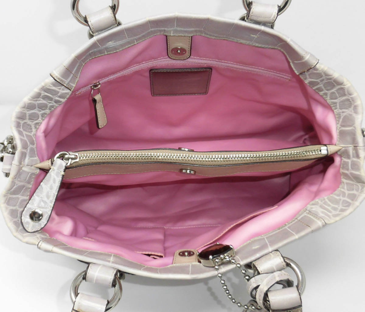 COACH コーチ 14601 クロコ型押し レザー ホーボー 2WAY トートバッグ