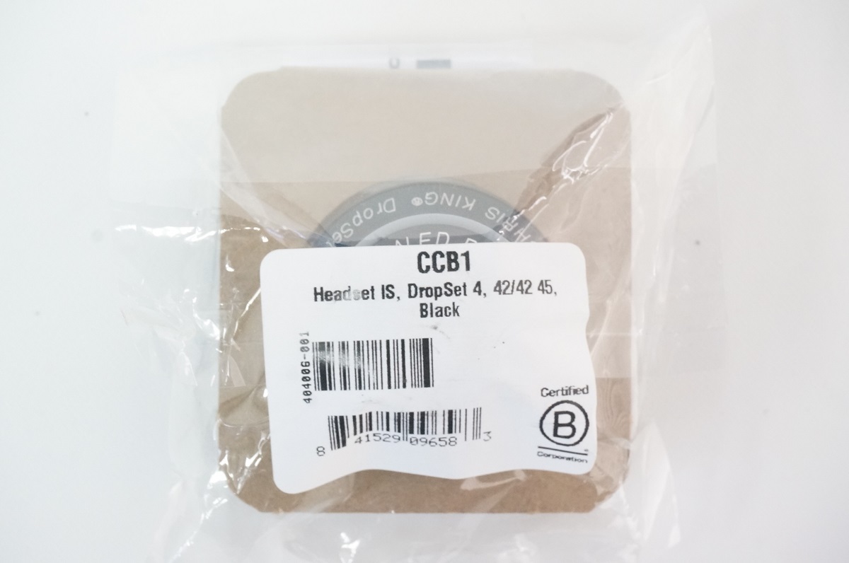 CHRIS KING DROPSET4 クリスキング ドロップセット4 インテグラルヘッド 1-1/8ストレートオーバーサイズ ブラック 黒 新品 CCB1 0608