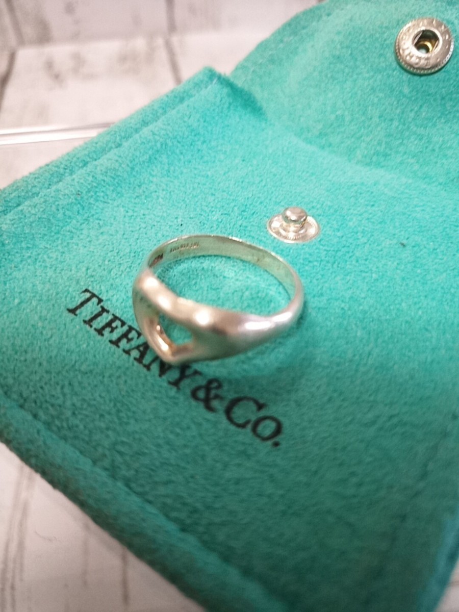 ★希少★ ティファニー TIFFANY & Co シルバー リング　指輪 ハート　袋あり　12号_画像1