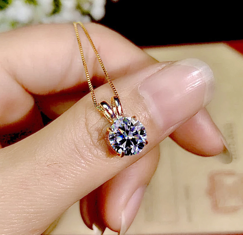 究極◇4mm 0.3ct モアサナイト ネックレス ゴールド◇純銀 鑑定書 保証書 ジュエリーボックス ギフトバッグ ペンダント モアッサナイト CZ | aportesdelahistoria.com.ar