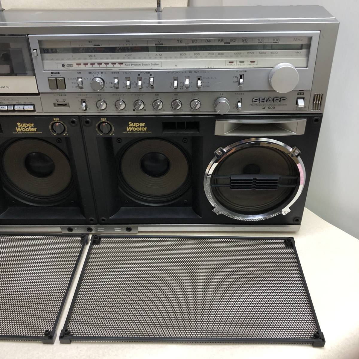 シャープ Wデッキ メタルラジオカセット ラジカセ GF-909 再生確認済