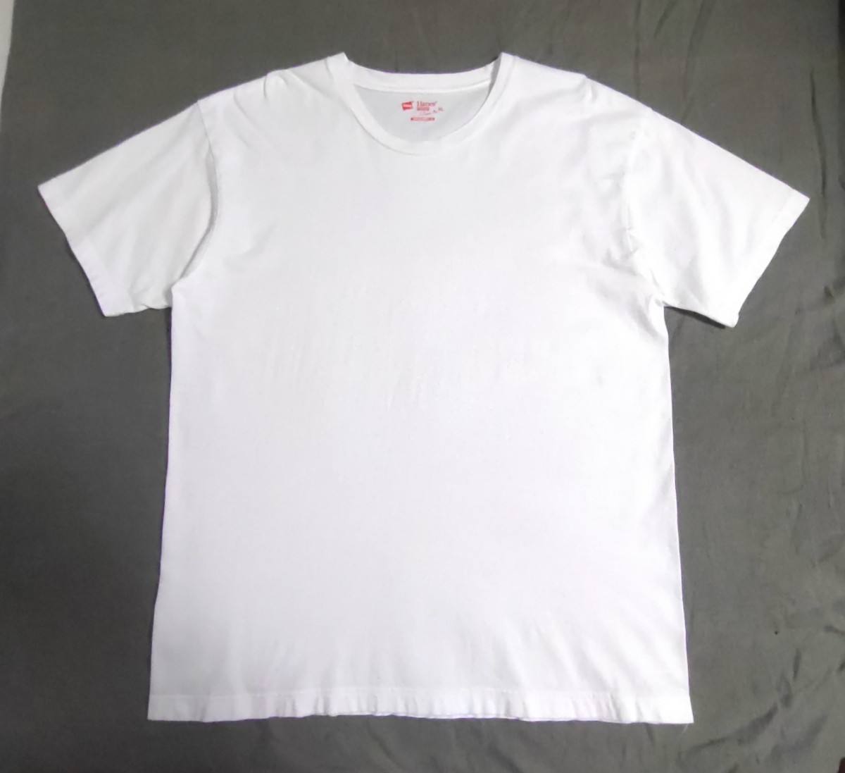 Hanes　ヘインズ　クルーネック　Tシャツ　JapanFit　5.3オンス　ホワイト　XL_画像1