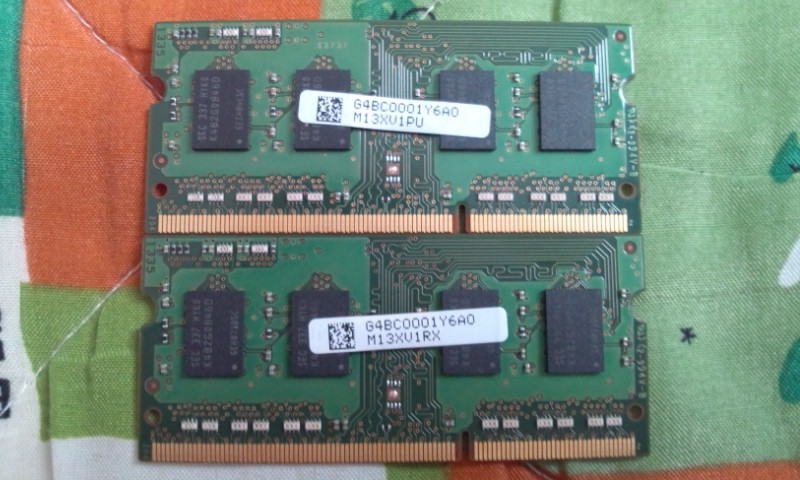 【中古・動作確認済み品】SAMSUNG製 DDR3 メモリ2GB×2枚 計4GB ①_画像2