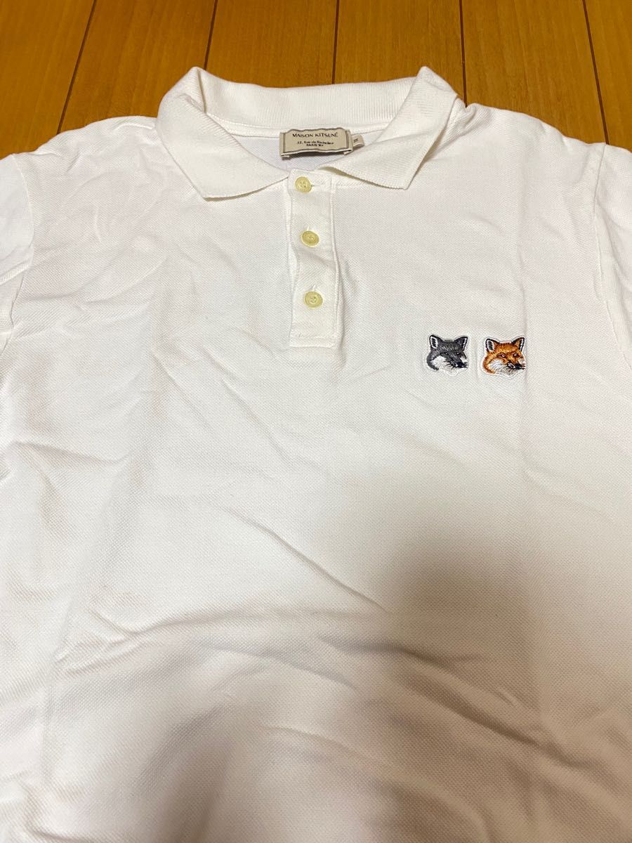 メゾンキツネ ポロシャツ ホワイト メンズ レディース 半袖 Tシャツ