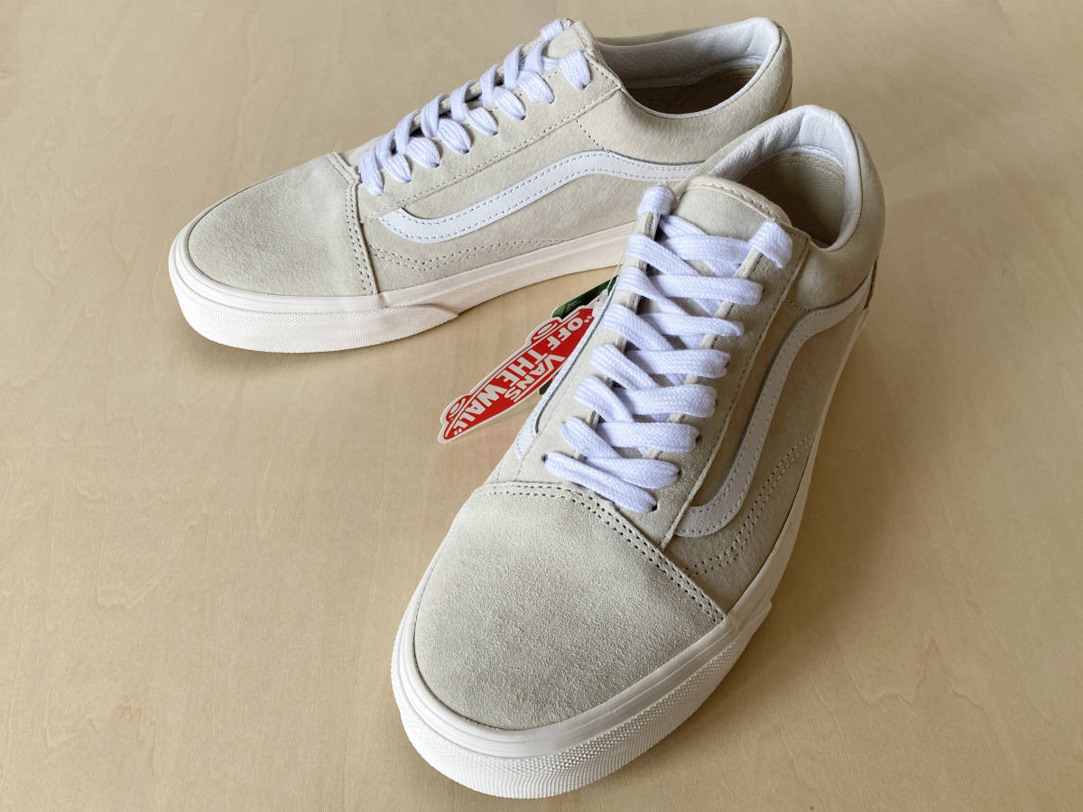 28cm バンズ オールドスクール VANS OLD SKOOL [ PIG SUEDE ] SANDSHELL/SNOW WHITE US10/28cm VN0A38G19G9