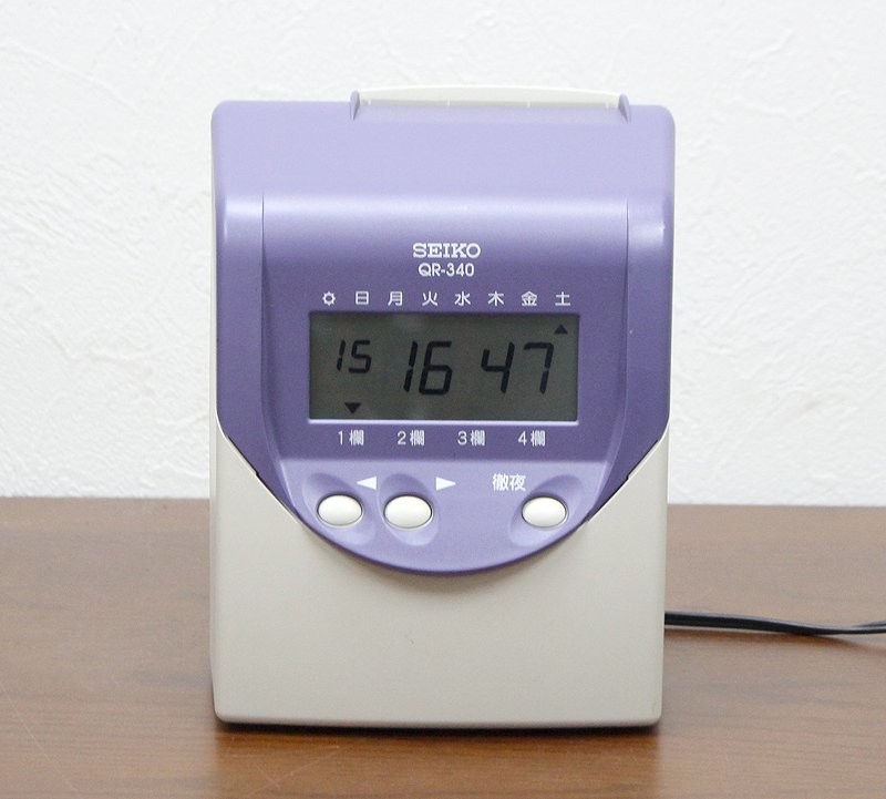 ヤフオク! - 印字確認済み SEIKO/セイコー タイムレコーダー QR...