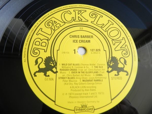 ■Lp【Germany盤Black Lion Records】クリス・バーバー　CHRIS BARBER/Ice Cream☆INT 127.029/1979年◆試聴済み◆_画像2