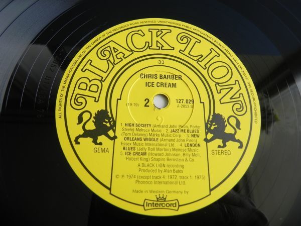 ■Lp【Germany盤Black Lion Records】クリス・バーバー　CHRIS BARBER/Ice Cream☆INT 127.029/1979年◆試聴済み◆_画像4