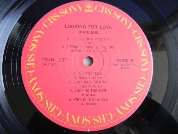 ■LP【国内盤 /CBS/Sony 】マリーン　Marlene /Looking For Love☆ 28AH 1732/1984年◆試聴済み◆ジャズ_画像4