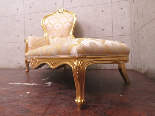 # exhibition goods #SILIK/silik/ Italy top class /ro here form /Art.599/ gold . pasting / relief / elegant / chaise longue / couch sofa /190 ten thousand /smm4140m