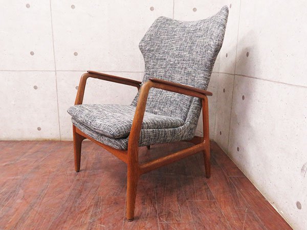 Bovenkamp/ヴィンテージ/Aksel Bender Madsen/チーク＆オーク/Wingback Lounge Highback Chair/ハイバックラウンジソファ/ft7984kの画像3