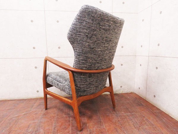 Bovenkamp/ヴィンテージ/Aksel Bender Madsen/チーク＆オーク/Wingback Lounge Highback Chair/ハイバックラウンジソファ/ft7984kの画像6