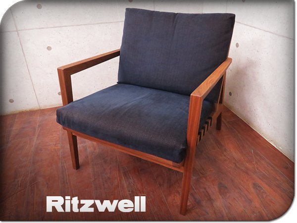 展示品Ritzwell/リッツウェル高級BLAVA/ブラヴァEASY CHAIR/イージーチェアウォールナットラウンジチェア23万smm7006m 展示品 Ritzwell BLAVA Easy Chairs ウォールナットa