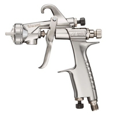 ane -stroke Iwata ultimate .KIWAMI-1-16B2 gravity type spray gun ( old beautiful .BB blue )