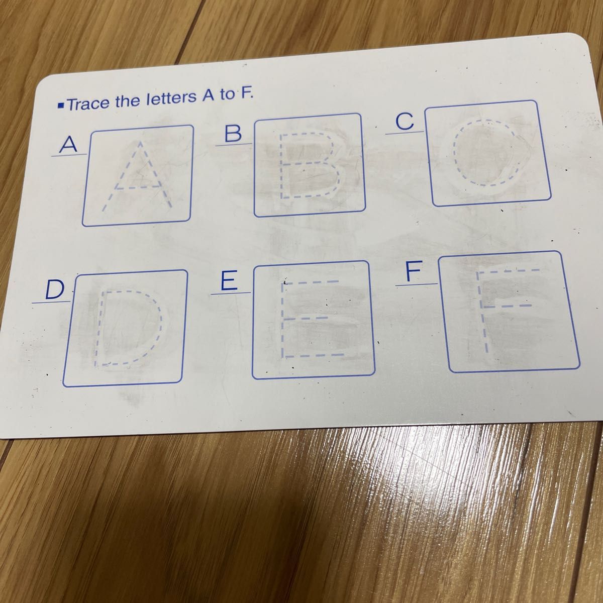 英語　幼児　KUMON ABC's WRITE AND WIPE  Flash Cards  アルファベット　大文字