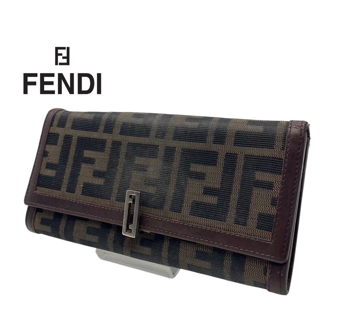 全国宅配無料 □美品□FENDI□ズッカ柄□フェンディ□長財布□ブランド