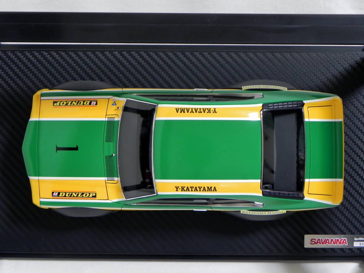 IG 2027 1/18 Mazda Savanna (S124A) Racing Yellow/Green IG 2027 1/18 Mazda Savanna (S124A) Racing Yellow/Green