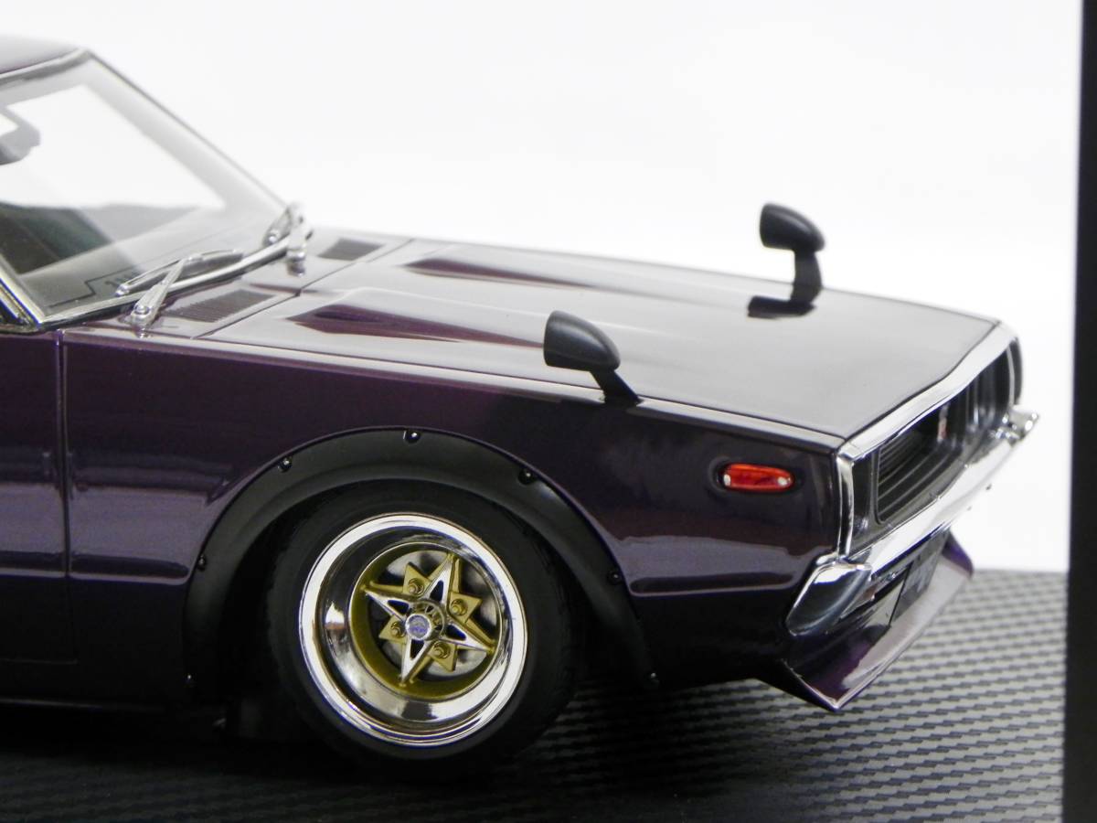 IG 1846 1/18 Nissan Skyline 2000 GT-R (KPGC110) Purple イグニッションモデル スカイライン ケンメリ テクノファントム _画像6