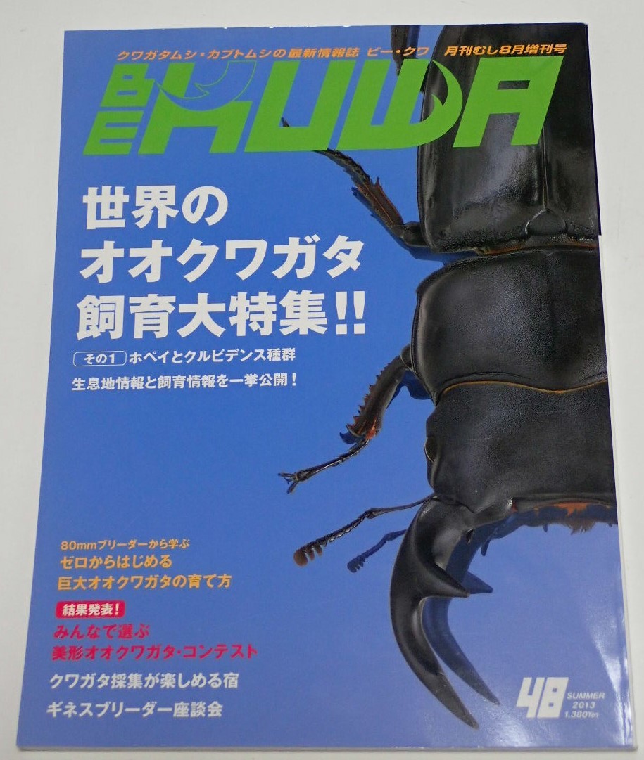 BE KUWA ビークワ No.48■世界のオオクワガタ飼育大特集｜生息地情報と飼育情報を一挙公開／クワガタ採集が楽しめる宿　むし社_画像1