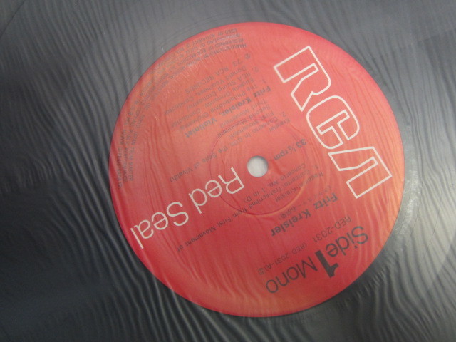 管1472【 未視聴レコード】フリッツ・クライスラー ヴォイオリン協奏曲 RED-2031_画像6