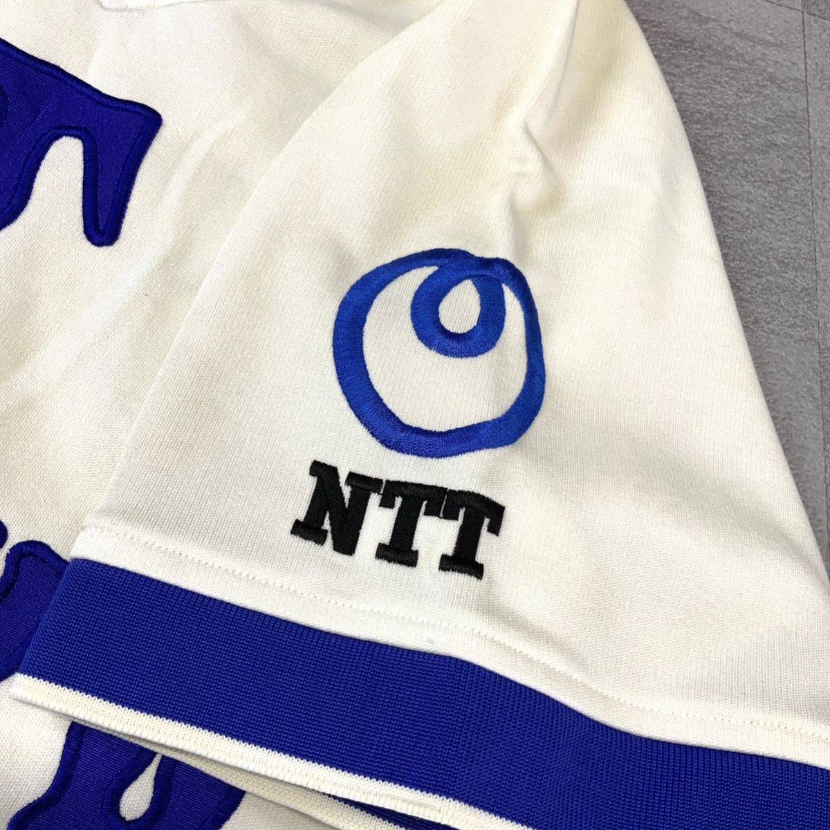 激レア 非売品 選手配布品 98年 NTT東京 デサント製 ユニフォームシャツ #28 社会人野球 ベースボール ブルー ホワイト_画像5