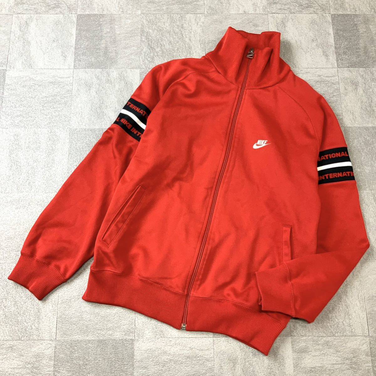 希少 良品 80‘s 紺タグ NIKE ナイキ トラックトップ ジャージ メンズ Lサイズ レッド ビンテージ ヴィンテージ 日本製