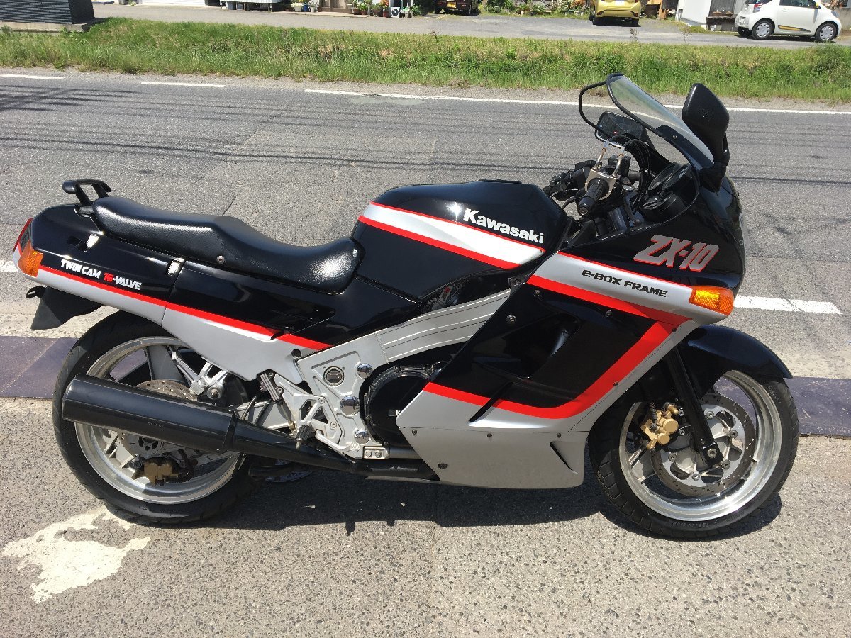 カワサキ ZX-10 ZXT00B 低走行10474km 実働 書類付 吹け上がり良好 FCRキャブレター 綺麗め レストア ツーリング カスタムにもの画像1