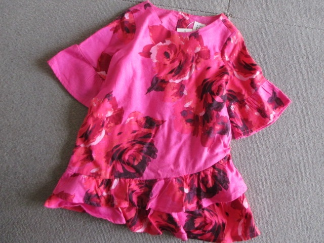 * new goods baby Gap Gap pretty rose pattern frill tunic dress 90*