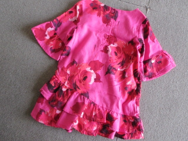 * new goods baby Gap Gap pretty rose pattern frill tunic dress 90*