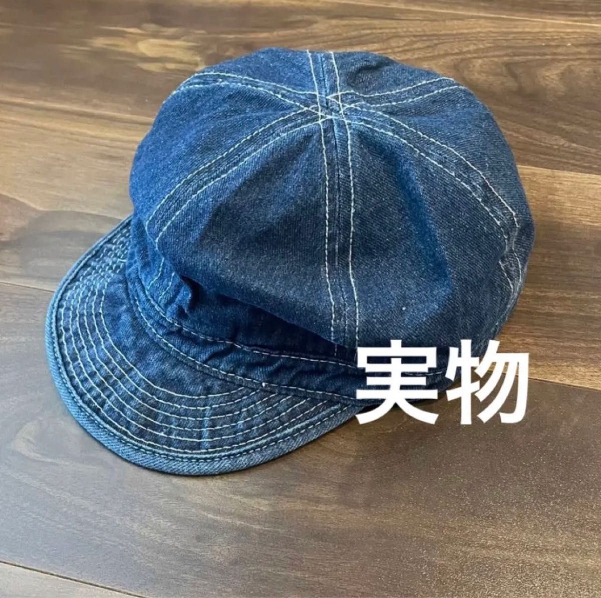 ショートブリム アンパイア キャップ 帽子 短ツバ デニム 原宿 韓国