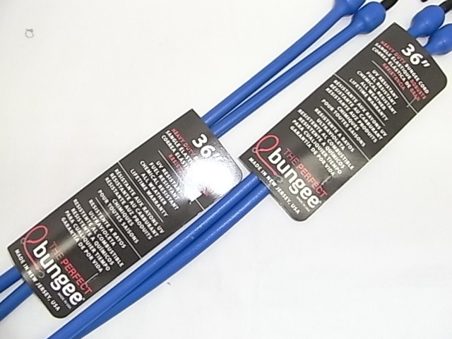 超大人気!!送料込み!!モチヅキ正規品新品未使用 bungee イージーストレッチコード 36インチ BLUE / 約90cm / 2本セット