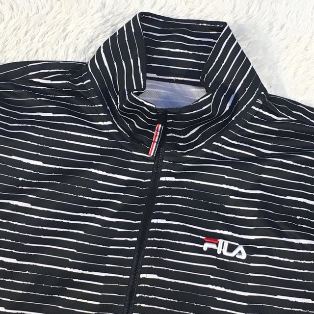 FIRA filler спорт одежда Golf блузон жакет джемпер вышивка Logo окантовка полный Zip женский большой размер LL
