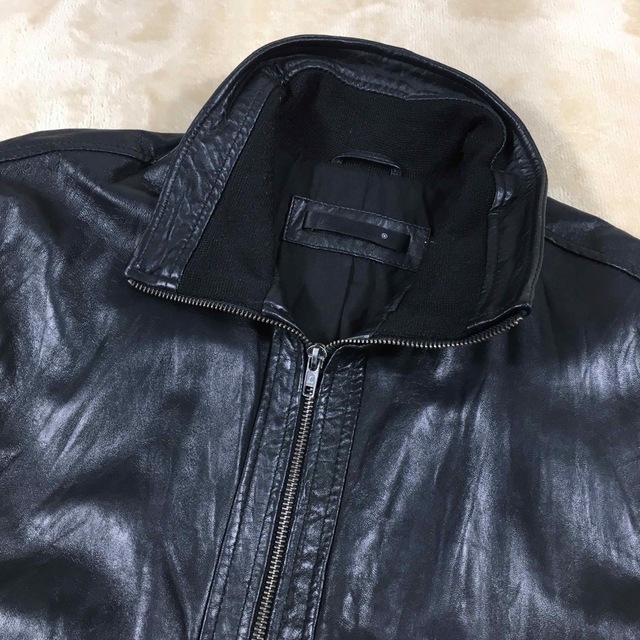 Liugoo Leathers リューグーレザーズ ライダース ジャケット シングル 革ジャン 羊革 メンズ 大きいサイズ 3L_画像5