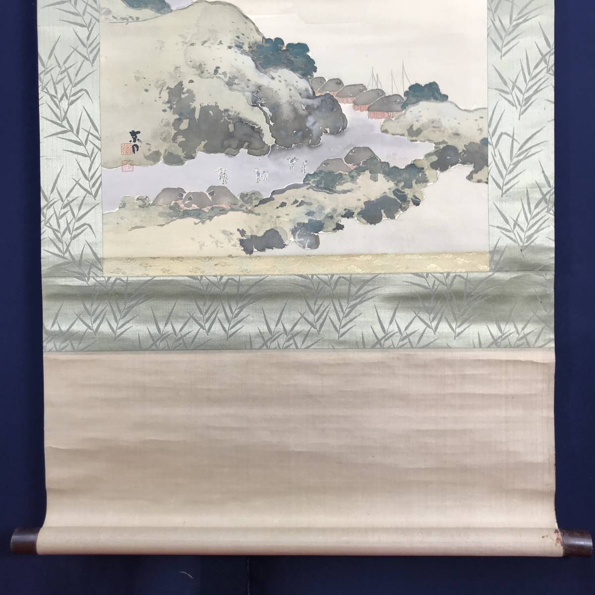 [ genuine work ] capital month / Fujimi street road map / Mt Fuji map / landscape map / hanging scroll * Treasure Ship *AB-826