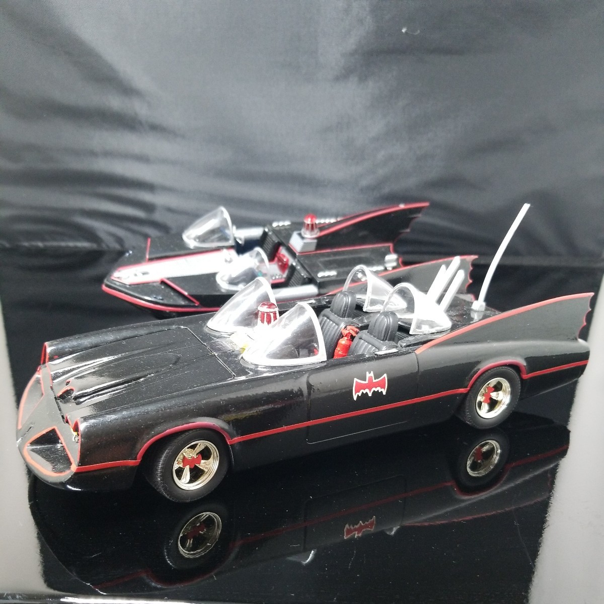 ポーラライツ1960sバットモービル&バットボートジャンク改造色 ポーラライツ1960sバットモービル&バットボートジャンク改造色