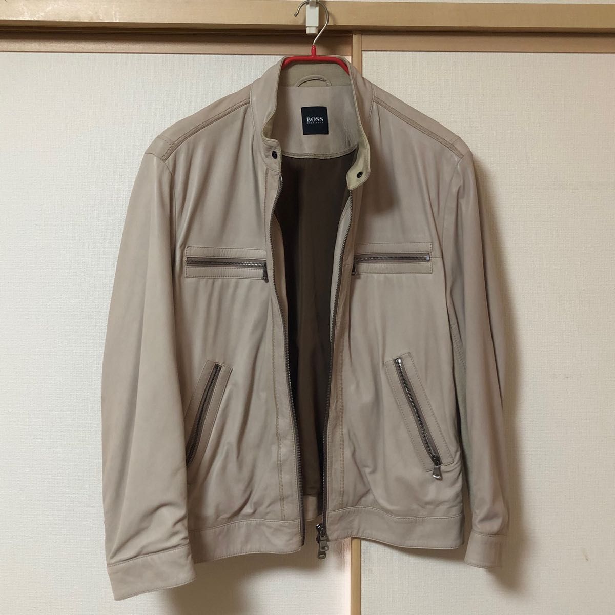 激レア】HUGO BOSS ヒューゴボス シープレザーライダース ジャケット