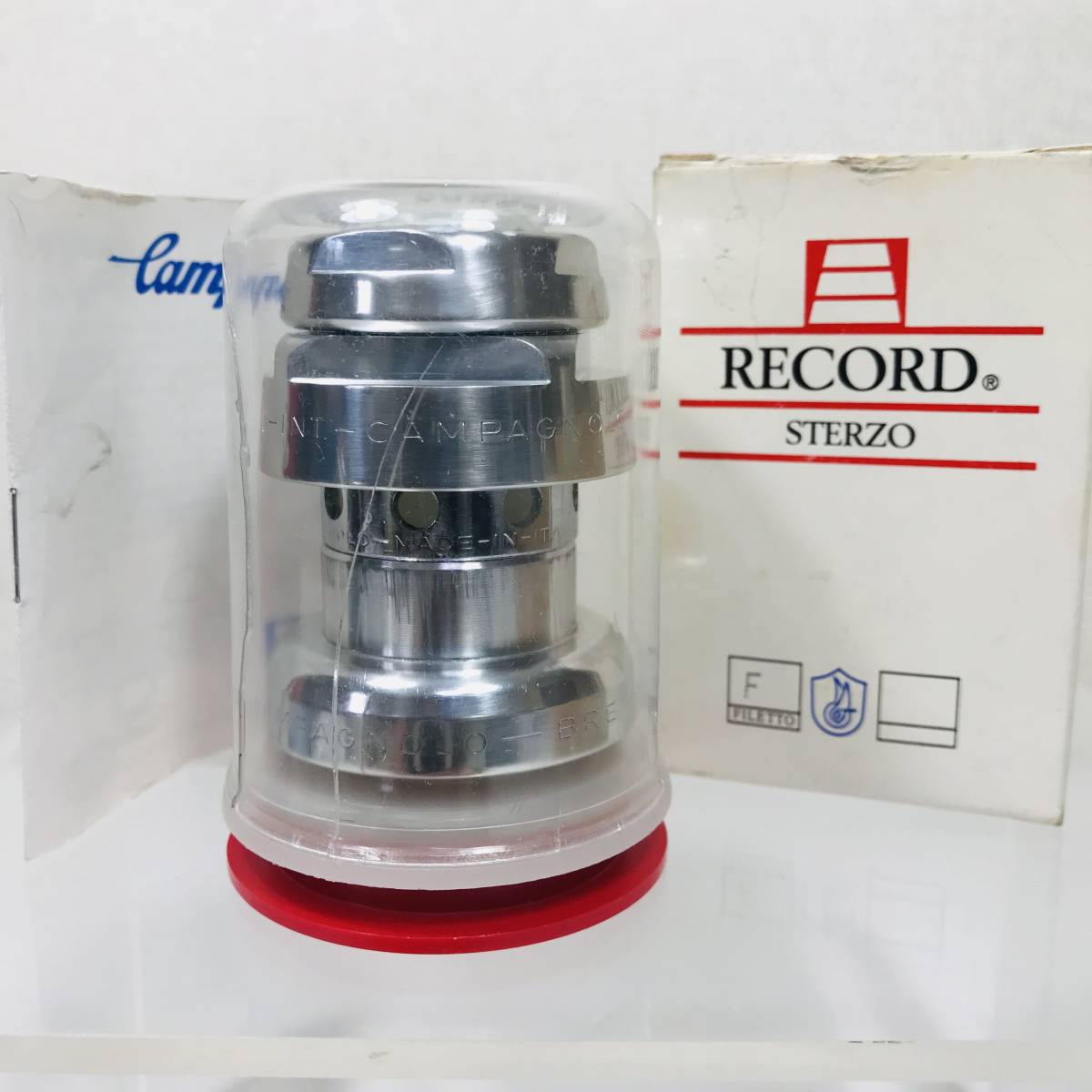 ★レア希少 1990 CAMPAGNOLO C-RECORD カンパニョーロ Cレコードヘッドセット 25x1 FRENCH規格 Threaded Headset 美品_画像1